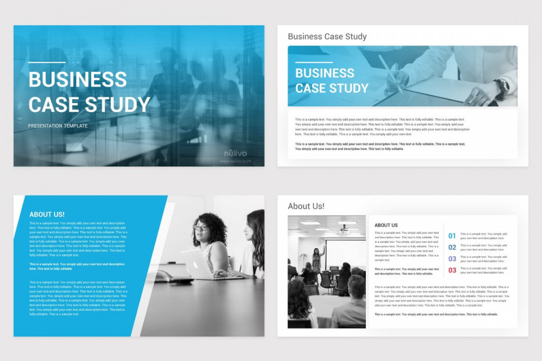 Business Case Study PowerPoint Template  Nulivo Market