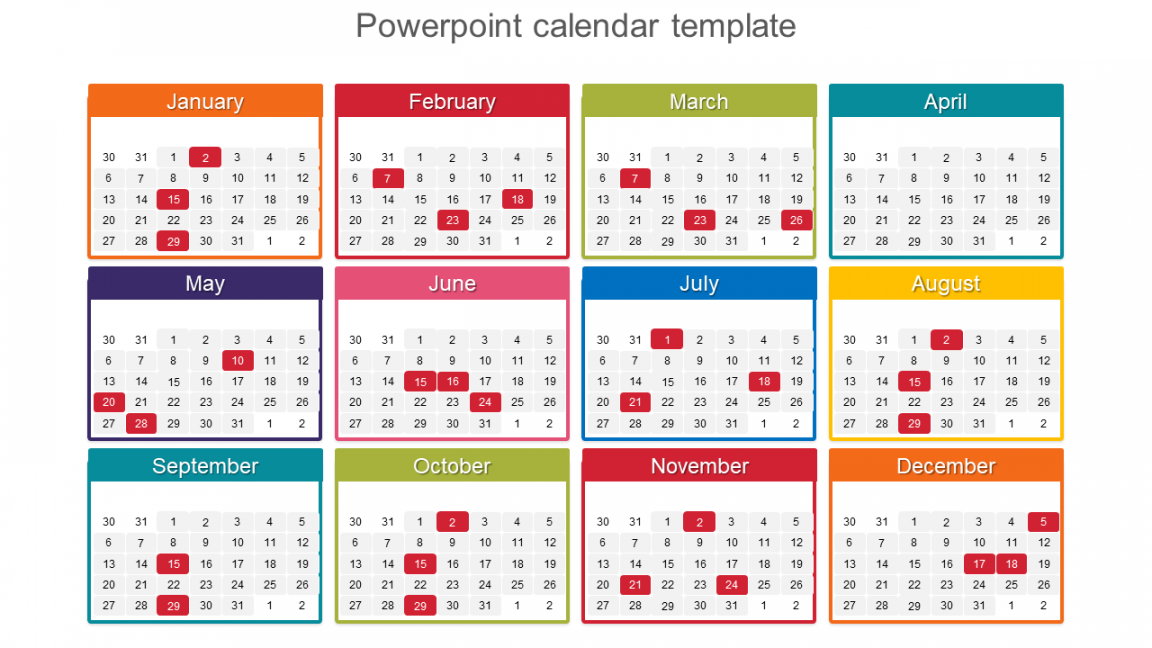 Calendar PowerPoint Presentation Template and Google Slides