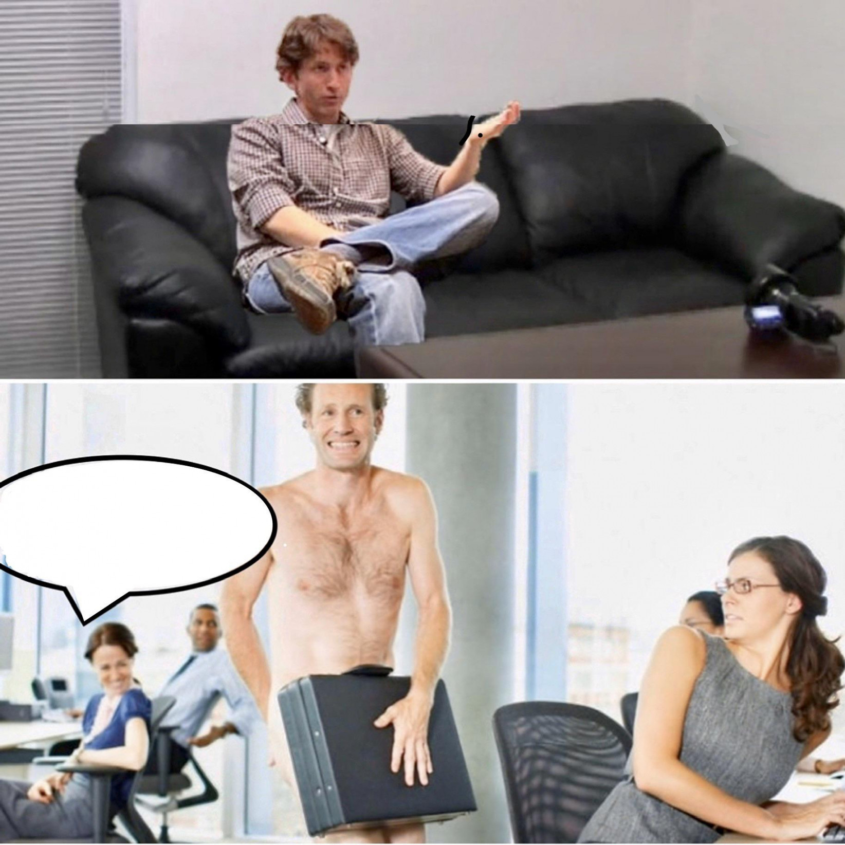 Casting couch template running out the room guilty with speech