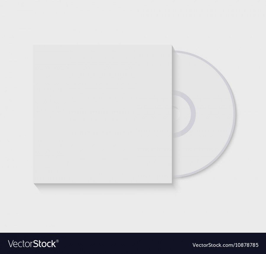 Cd with blank cover template Royalty Free Vector Image