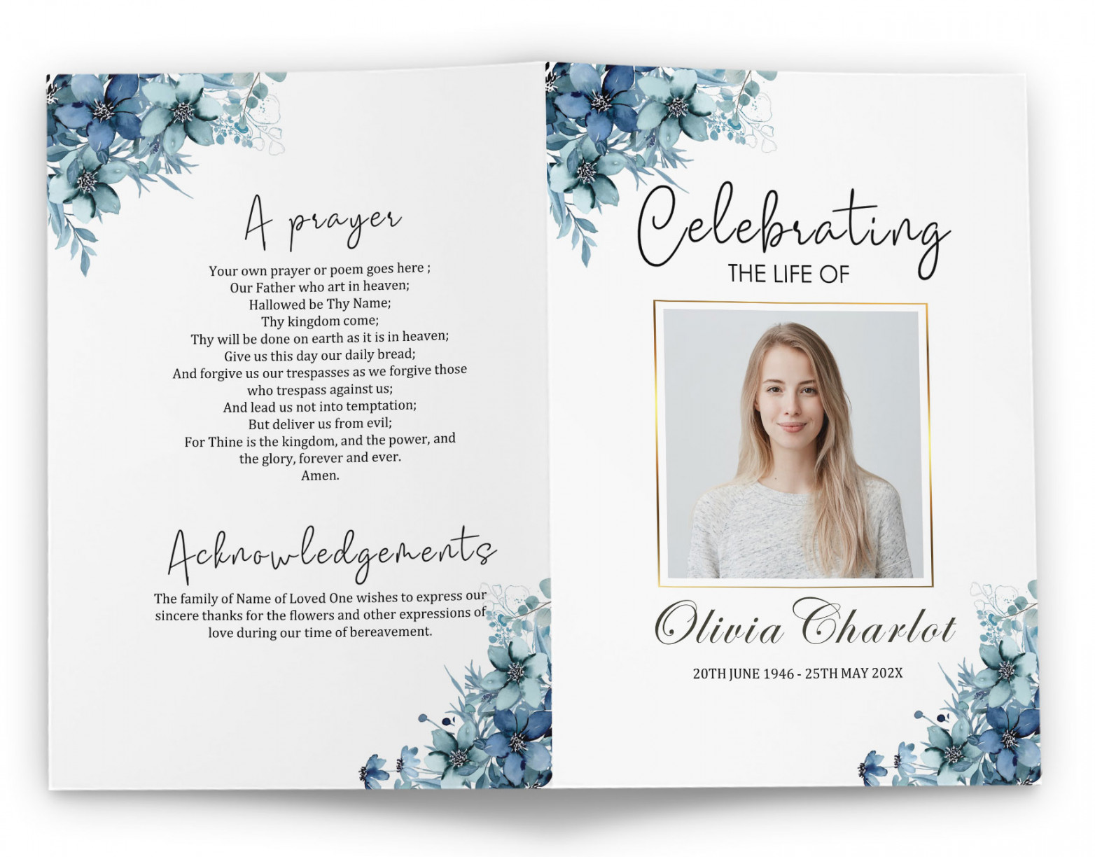 Celebration Of Life Program Template For Word & PowerPoint