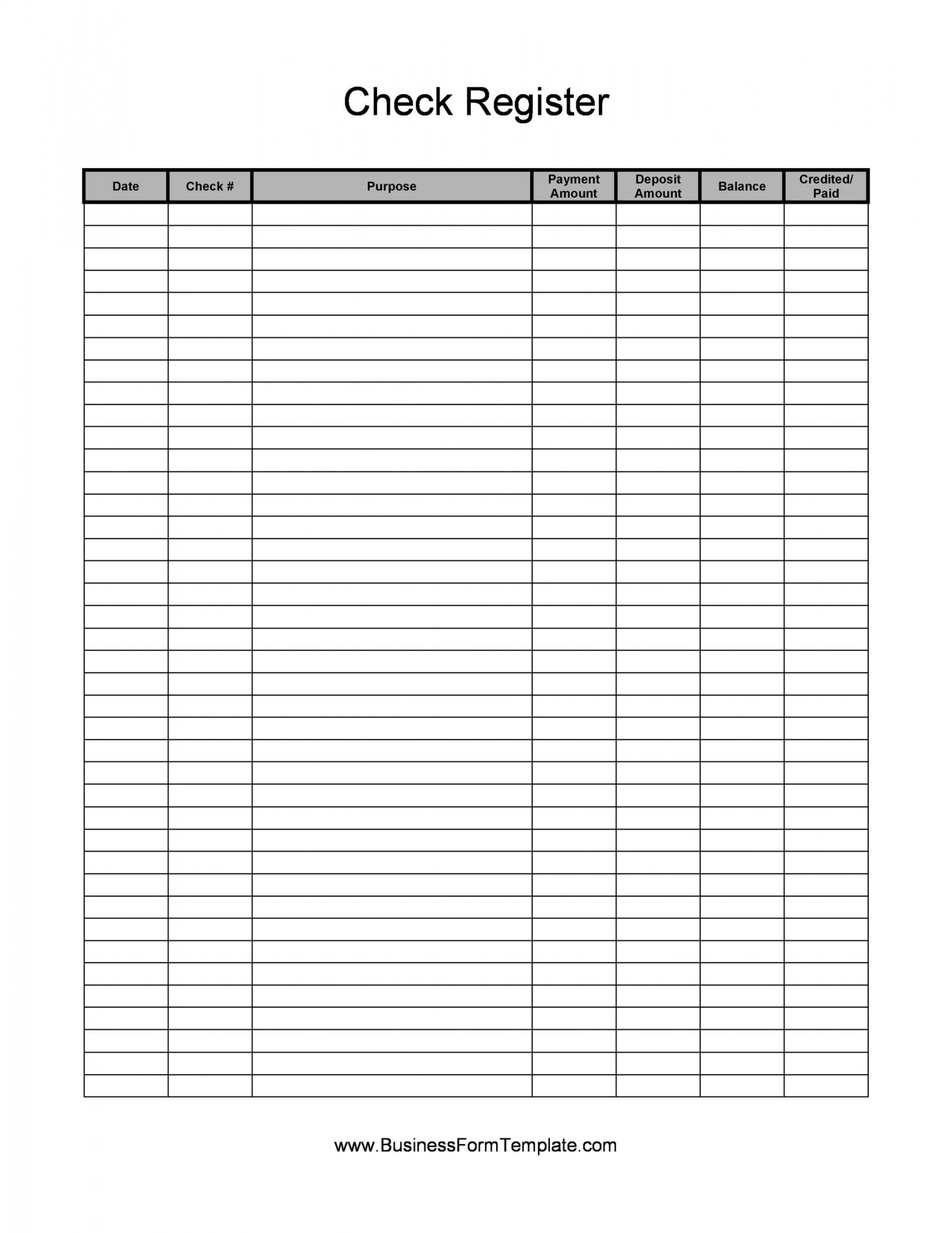 Checkbook Register Templates [% Free, Printable] ᐅ TemplateLab