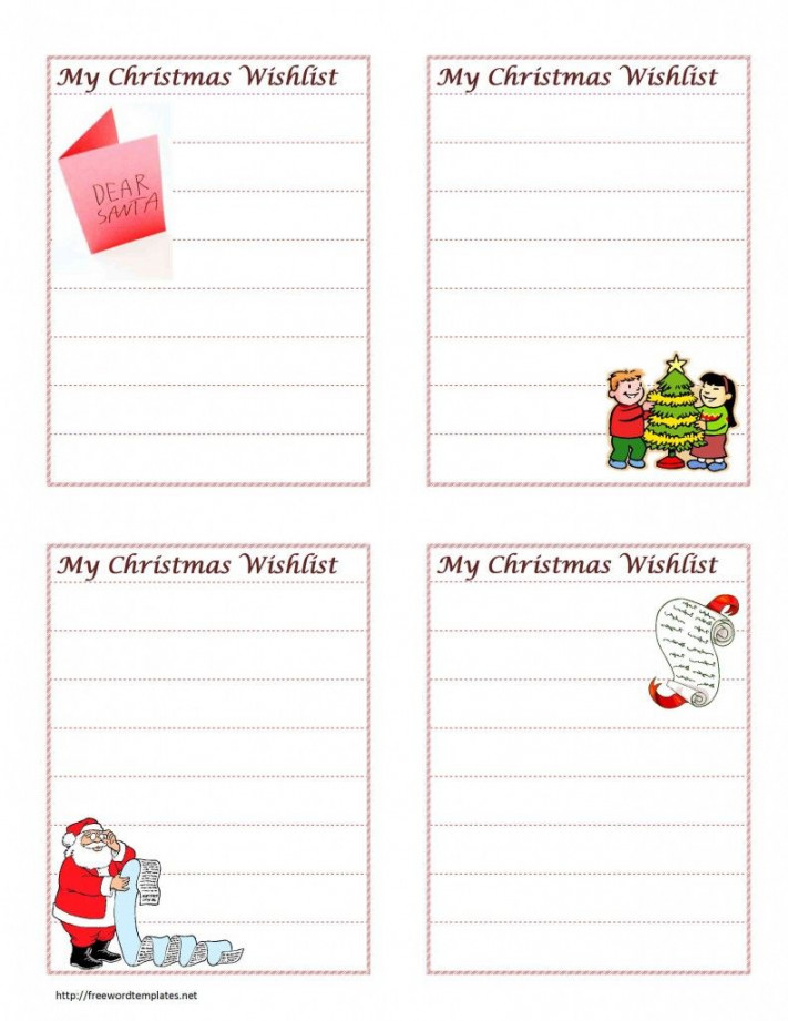 Christmas Wish List Template  Christmas wish list template