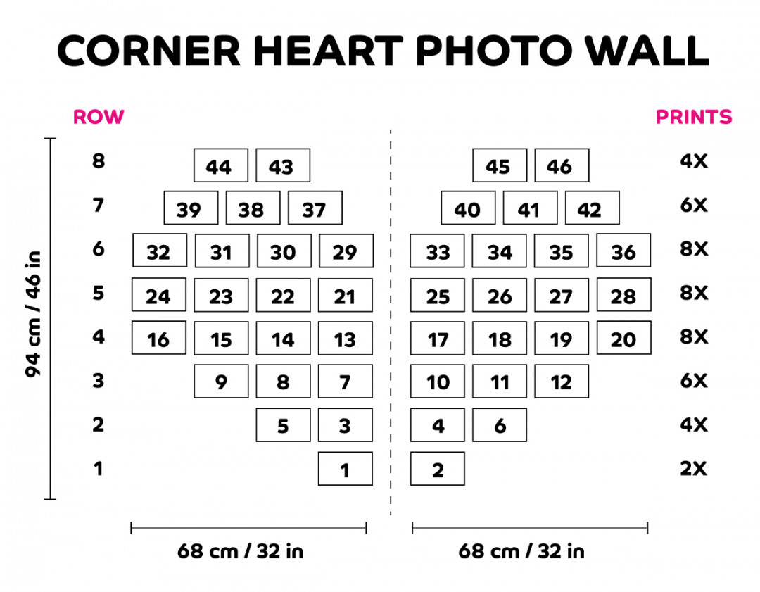 Corner Heart Photo Wall — Printiki