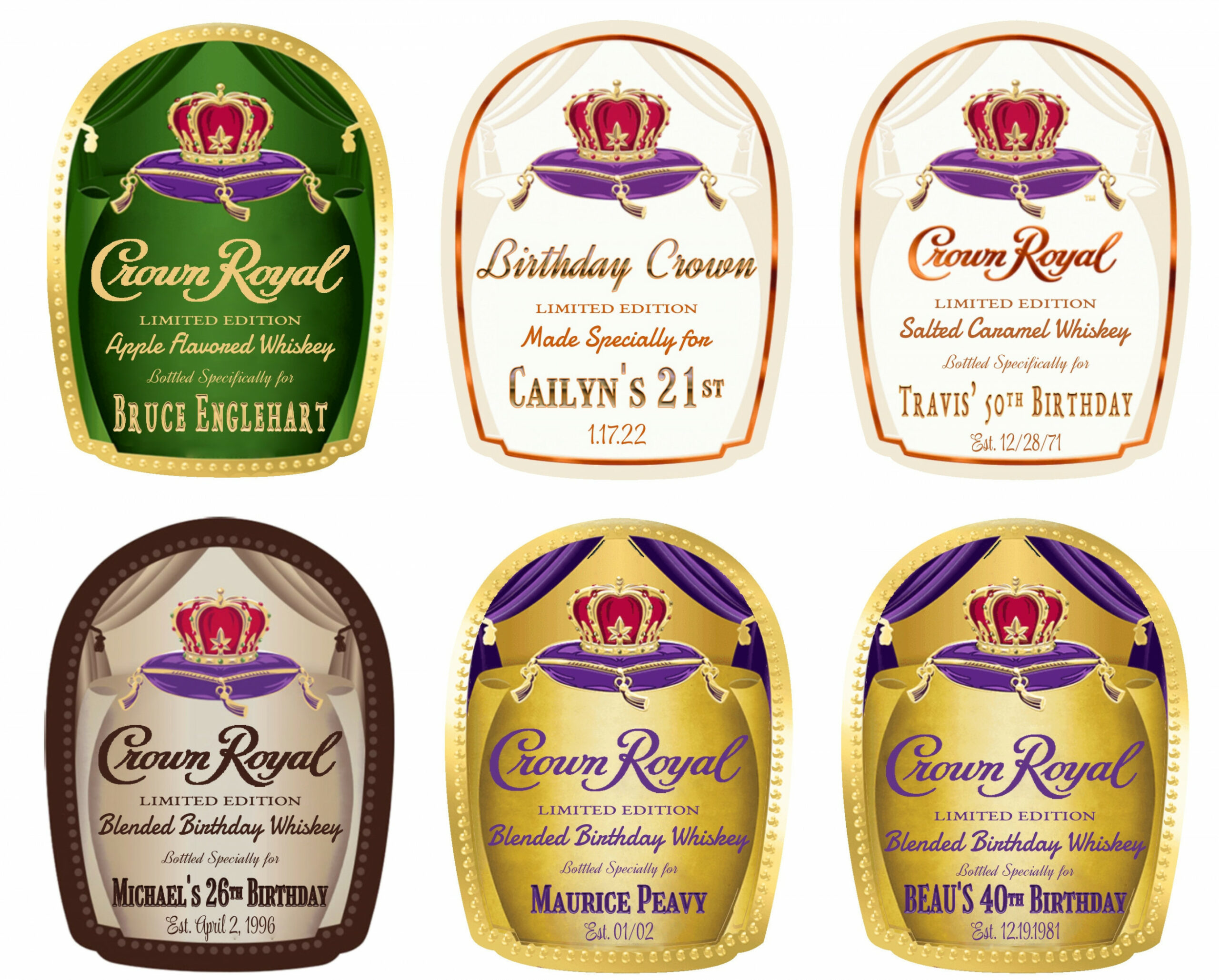 Custom Crown Royal Label Flasche Trauzeugenkrone Royal Label - Etsy