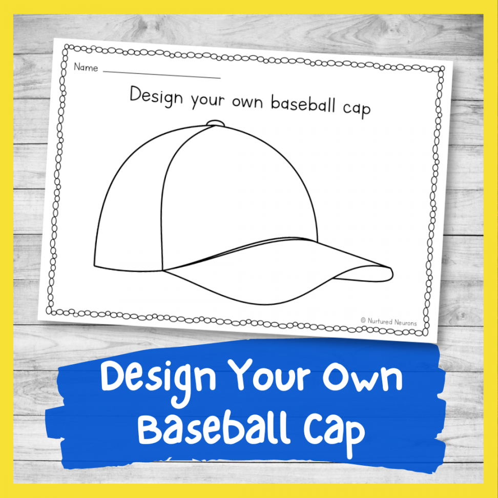 Design You Own Baseball Cap – Printable Summer Hat Template