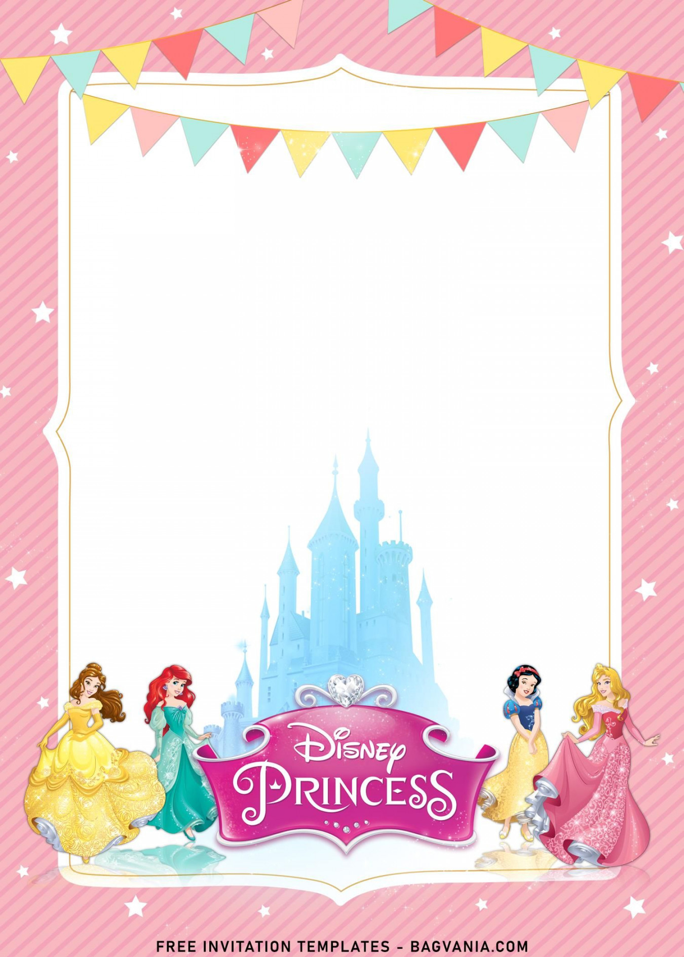 + Disney Princess And Castle Birthday Invitation Templates