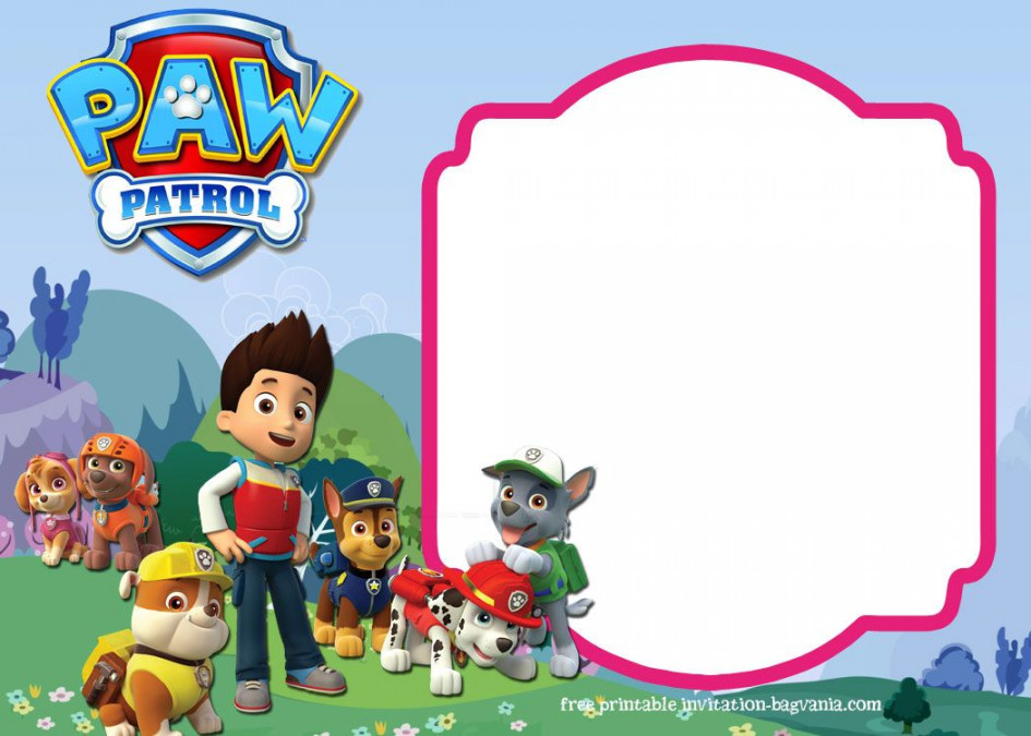 Download Paw Patrol Birthday Invitation Template - Most Complete