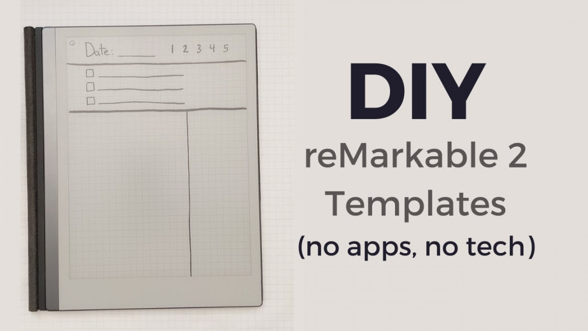 Draw & Use Custom Templates for the reMarkable  (No tools, no tech skills,  just a simple workflow!)