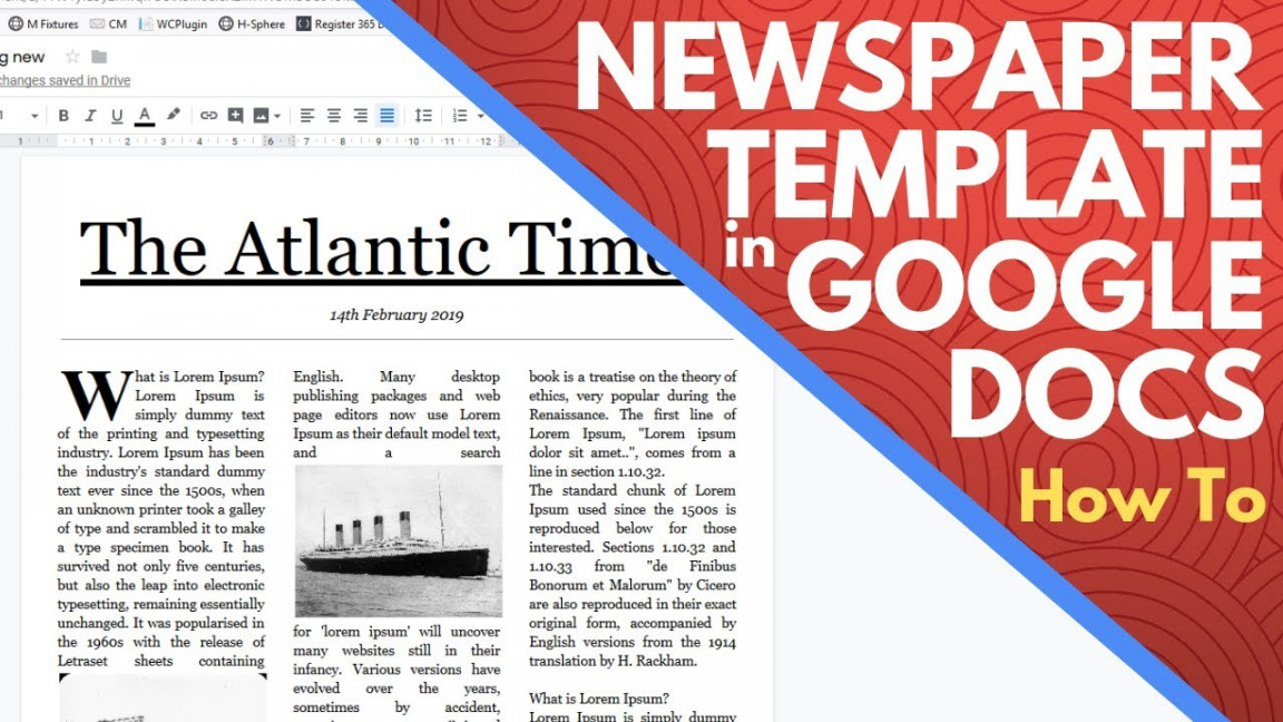 Editable Newspaper Template Google Docs - How to Make a Newspaper on Google  Docs