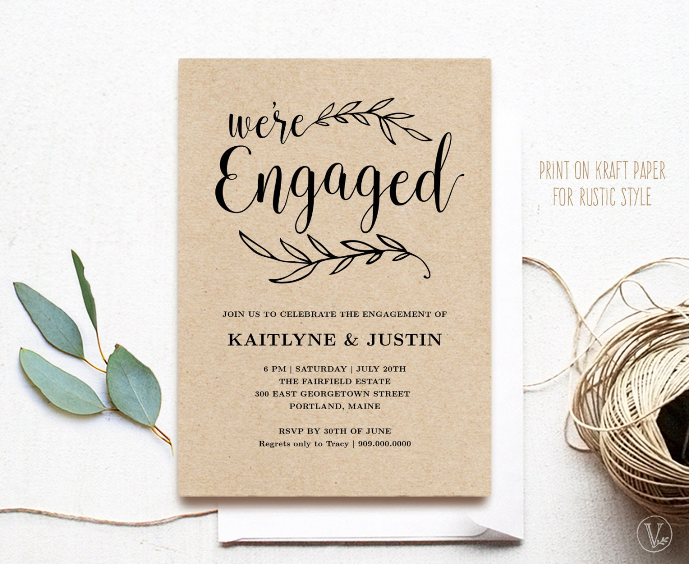 Engagement Invitation Template Printable Engagement Party - Etsy