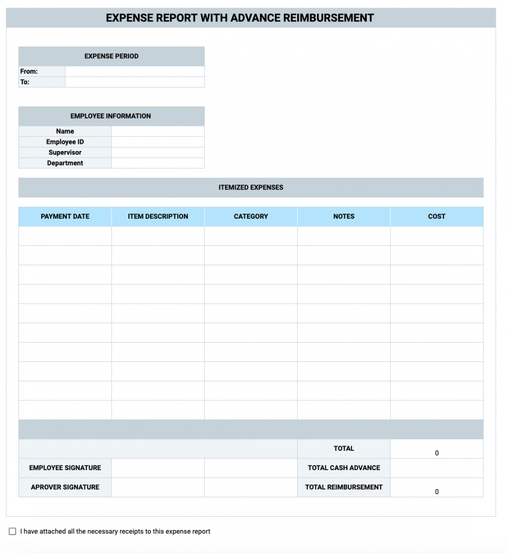 Expense Report Templates - Clockify™