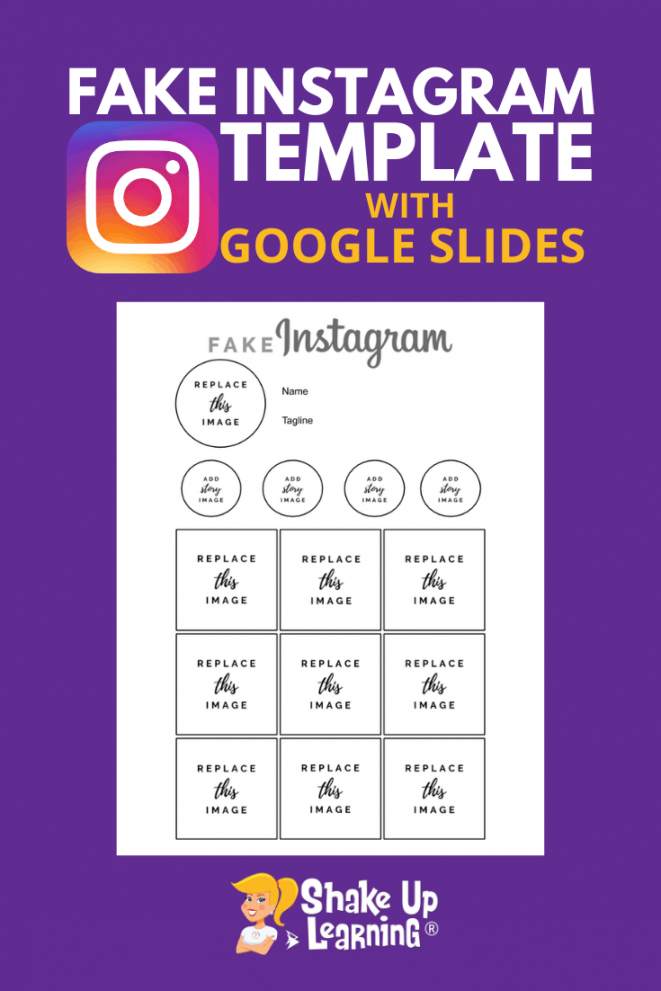 Fake Instagram Template with Google Slides (FREE)  Shake Up Learning