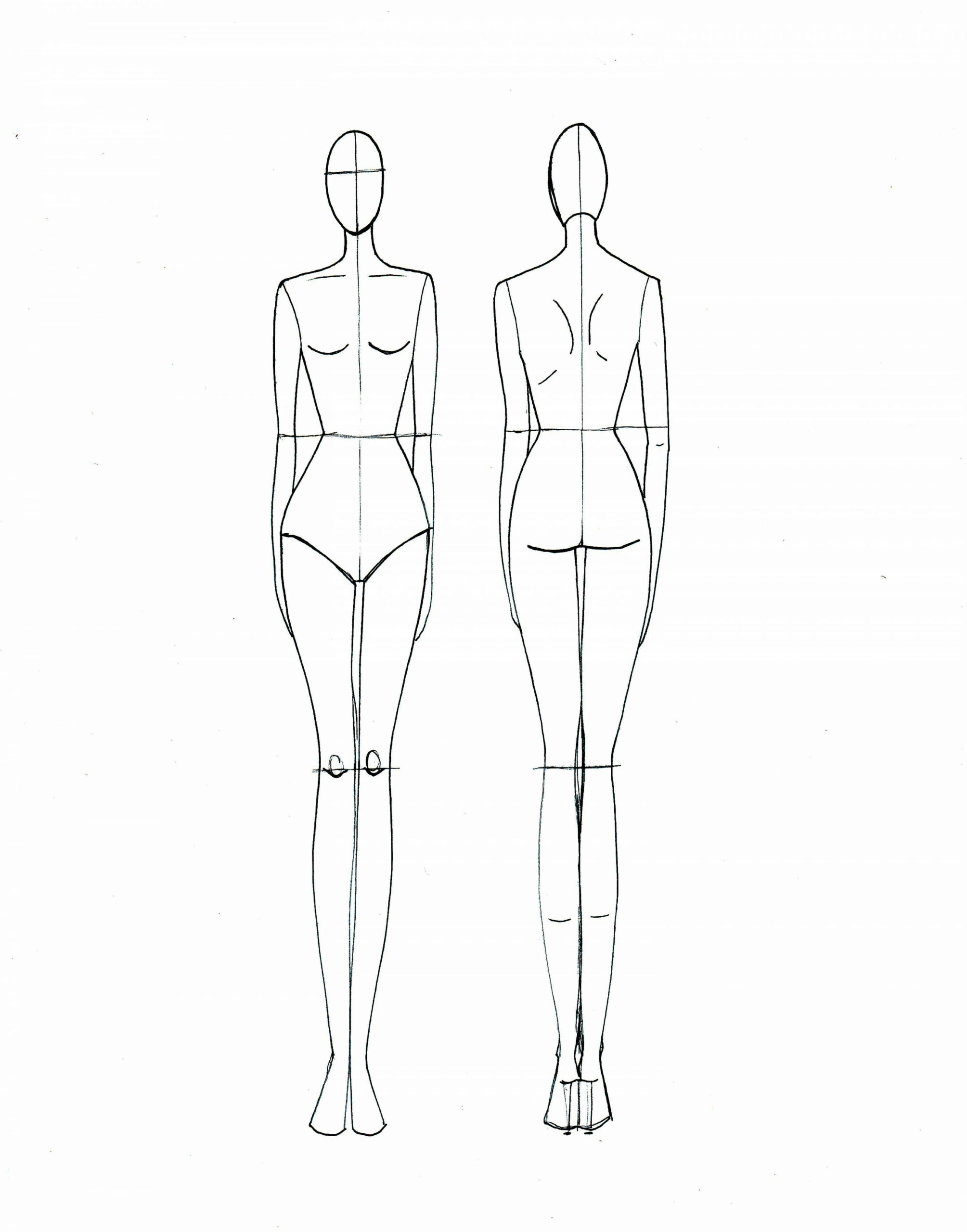 Fashion Drawing Template  Fashion design sketches, Fashion design