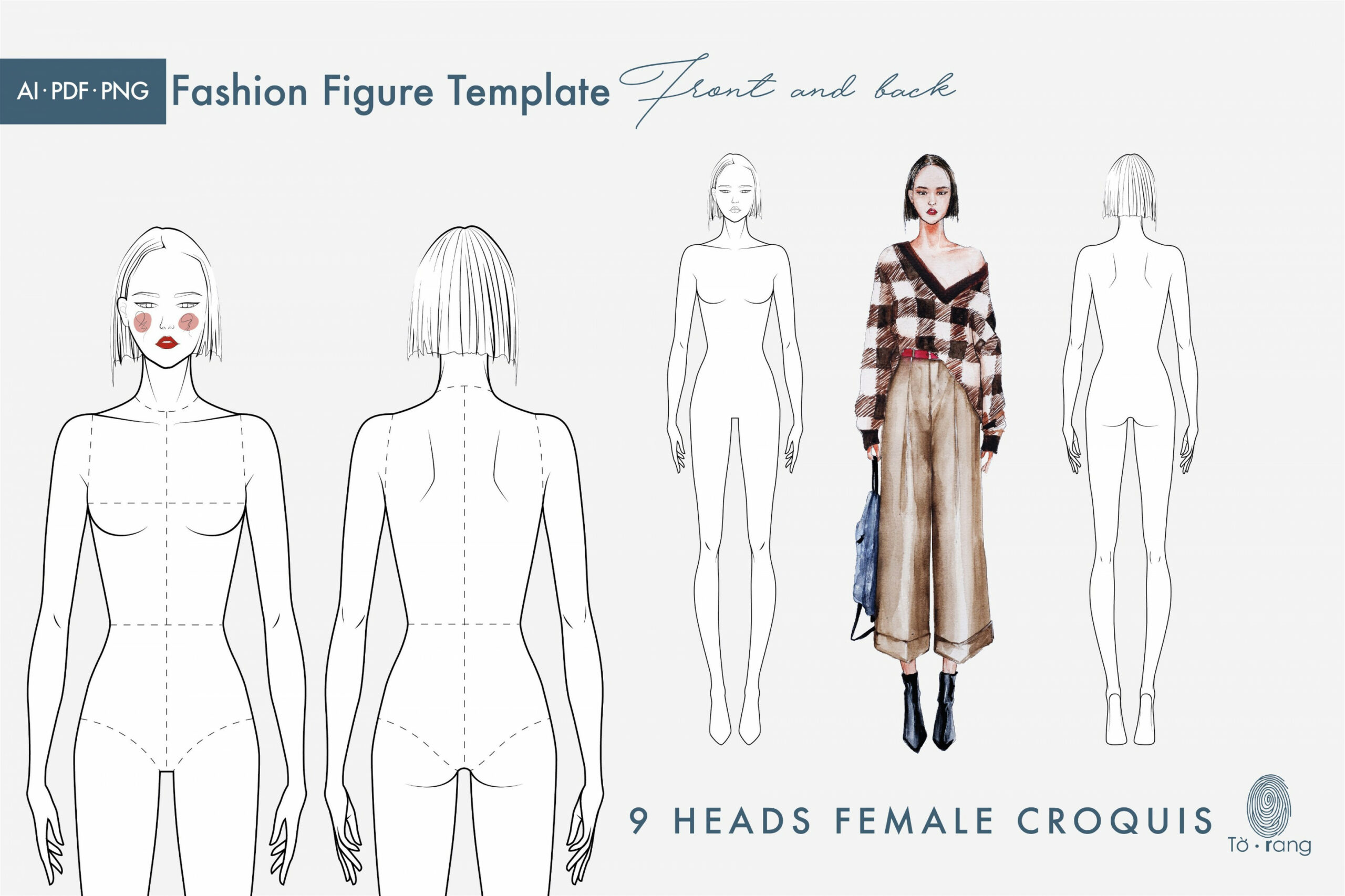 Female Fashion Figure Templates