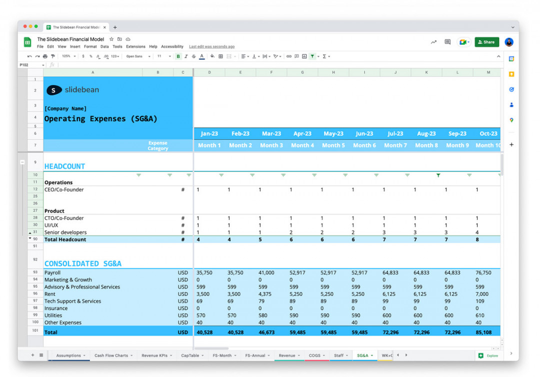 Financial Model Template for Marketplaces