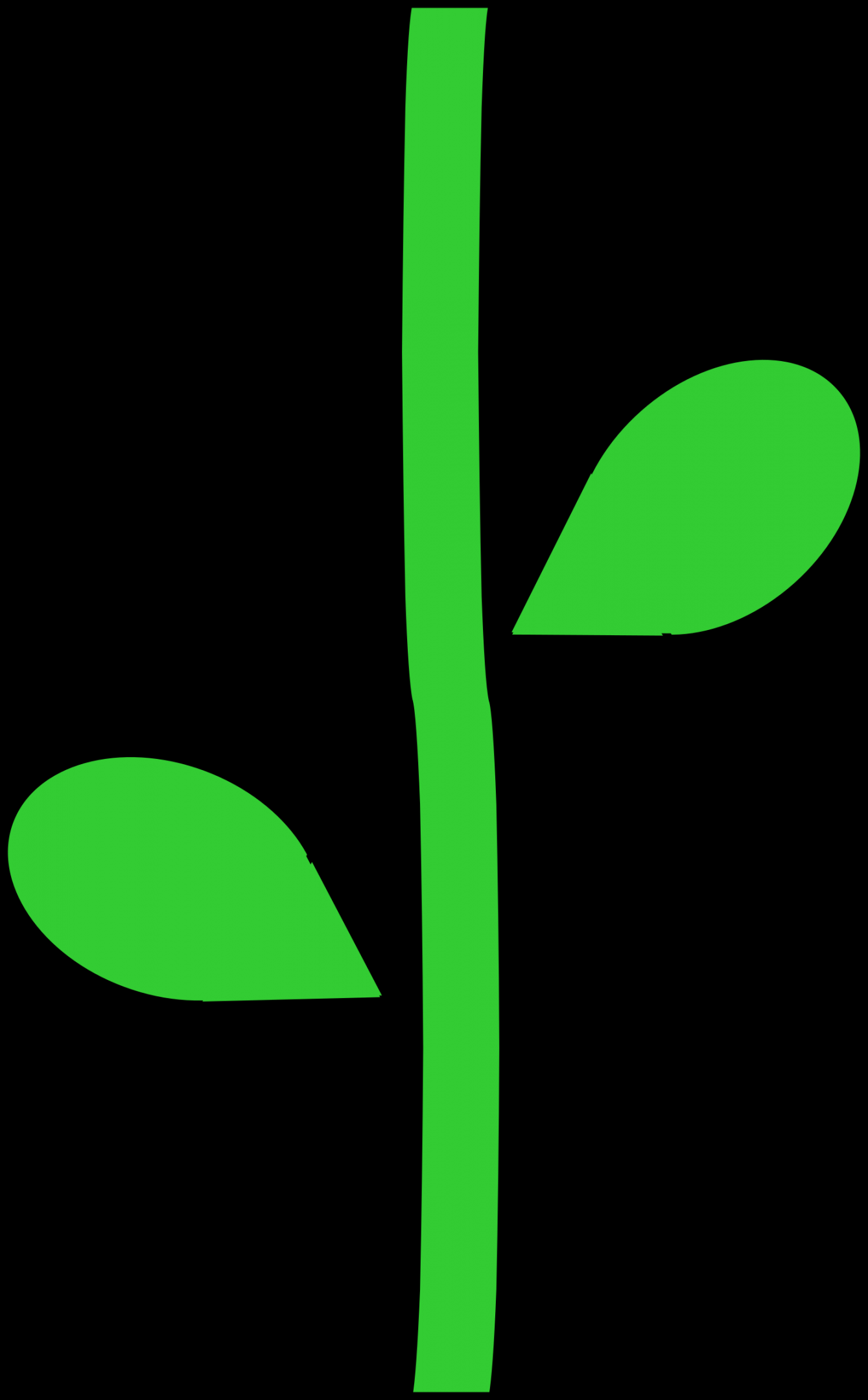 Flower Stem by @barnheartowl, A green flower stem, on @openclipart