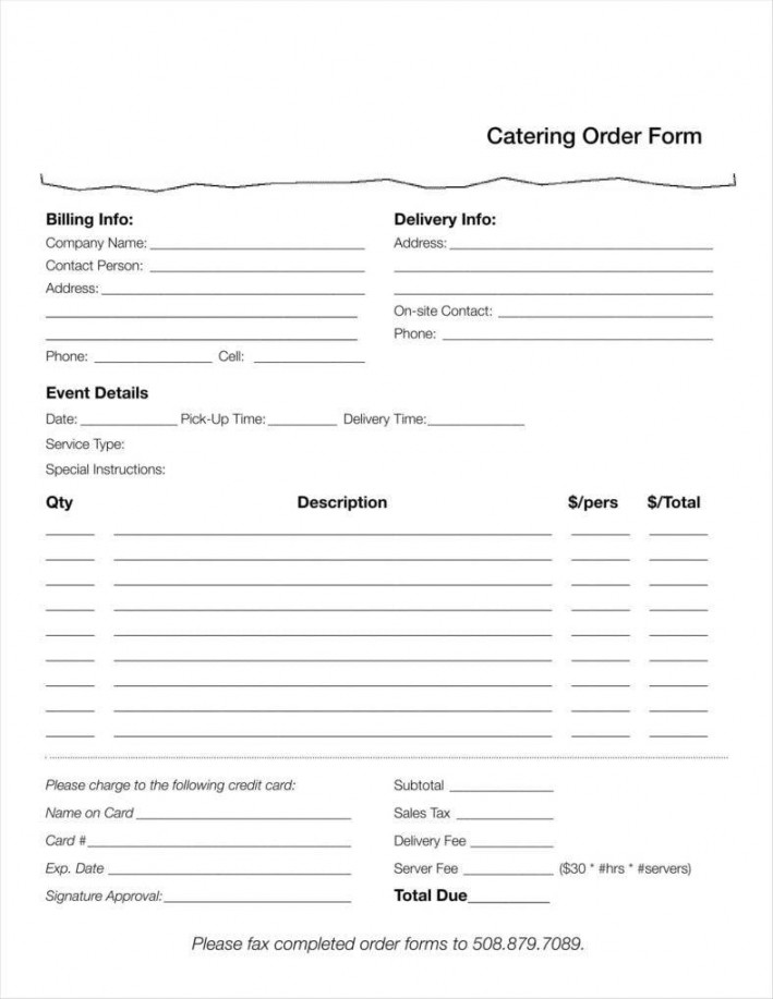 + Food Order Form Templates - Word, Docs