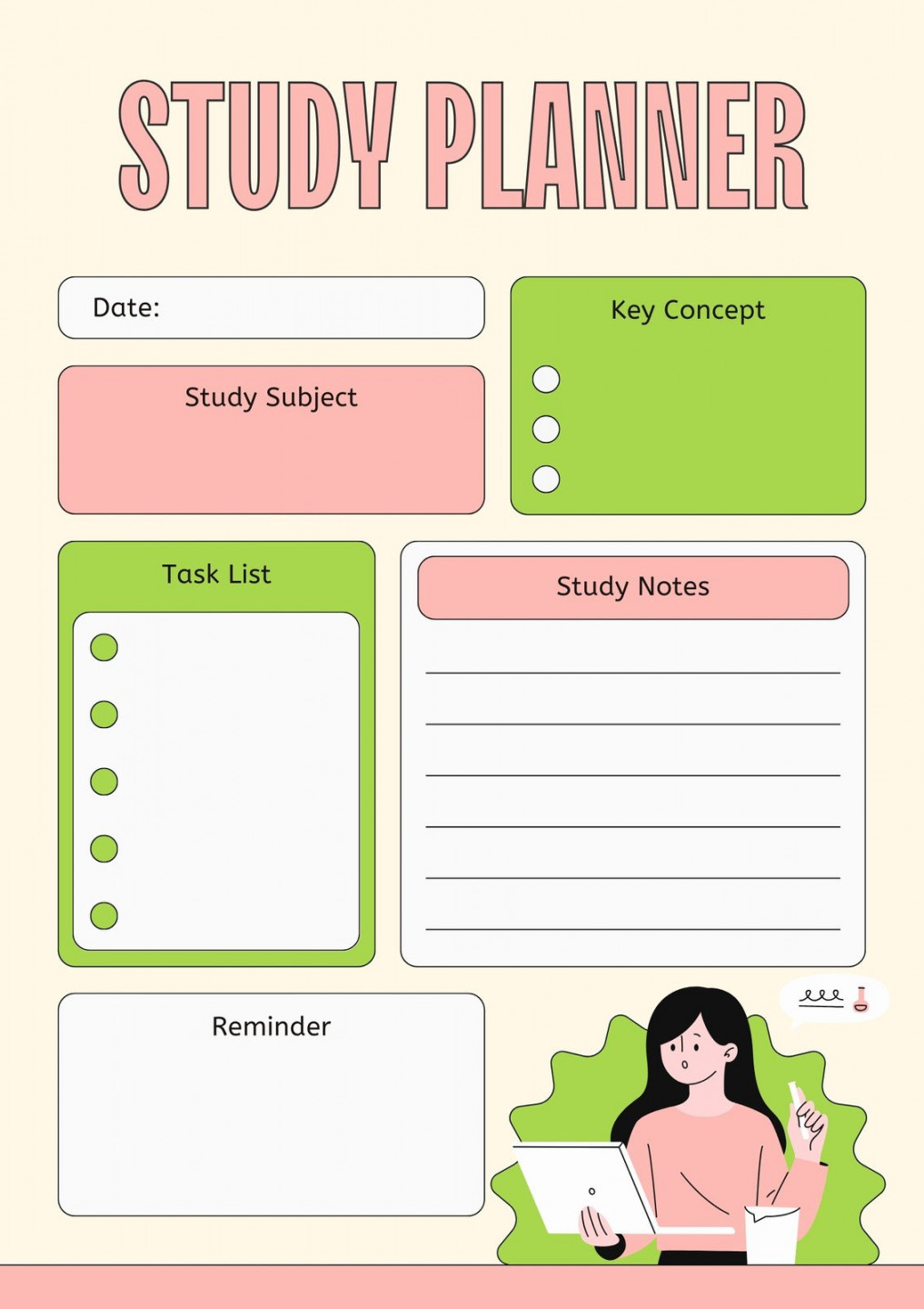 Free and customizable study templates