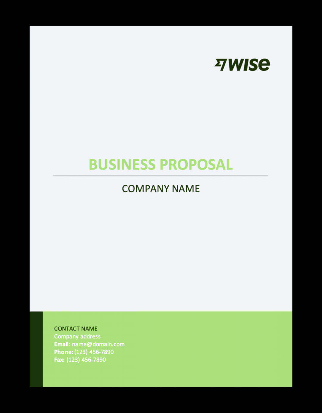 Free Business Proposal Template - Wise