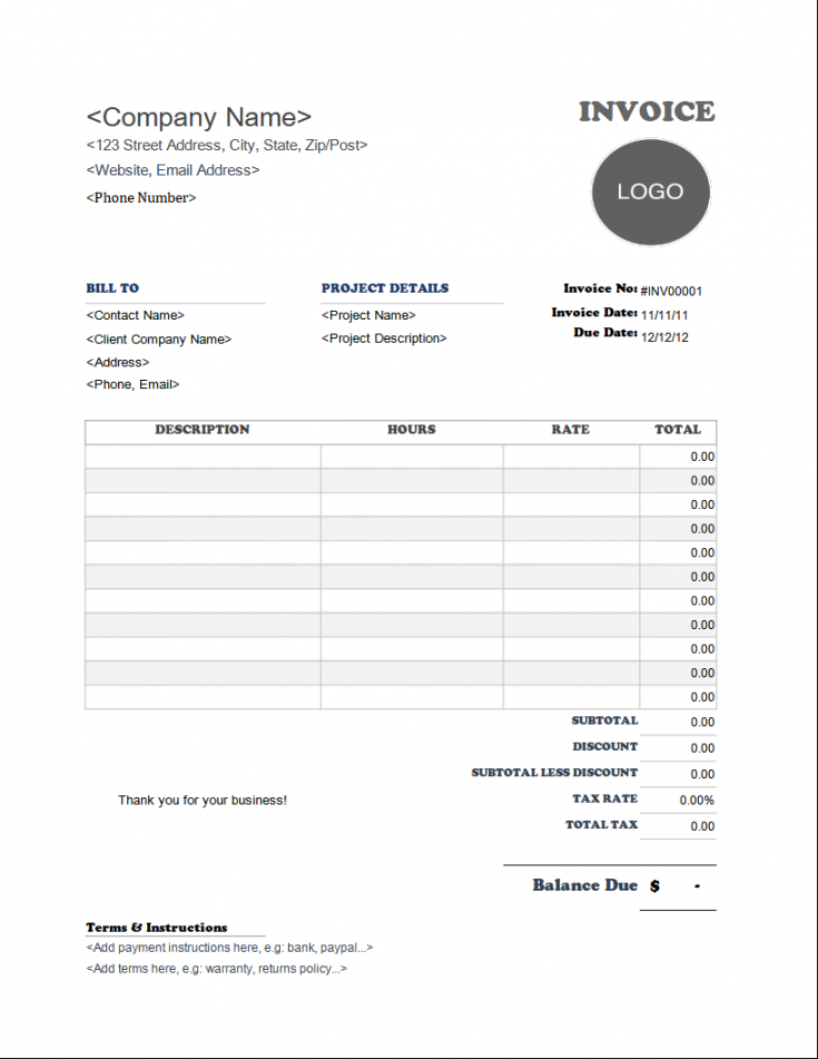 Free Consulting Invoice Templates - Invoice Simple