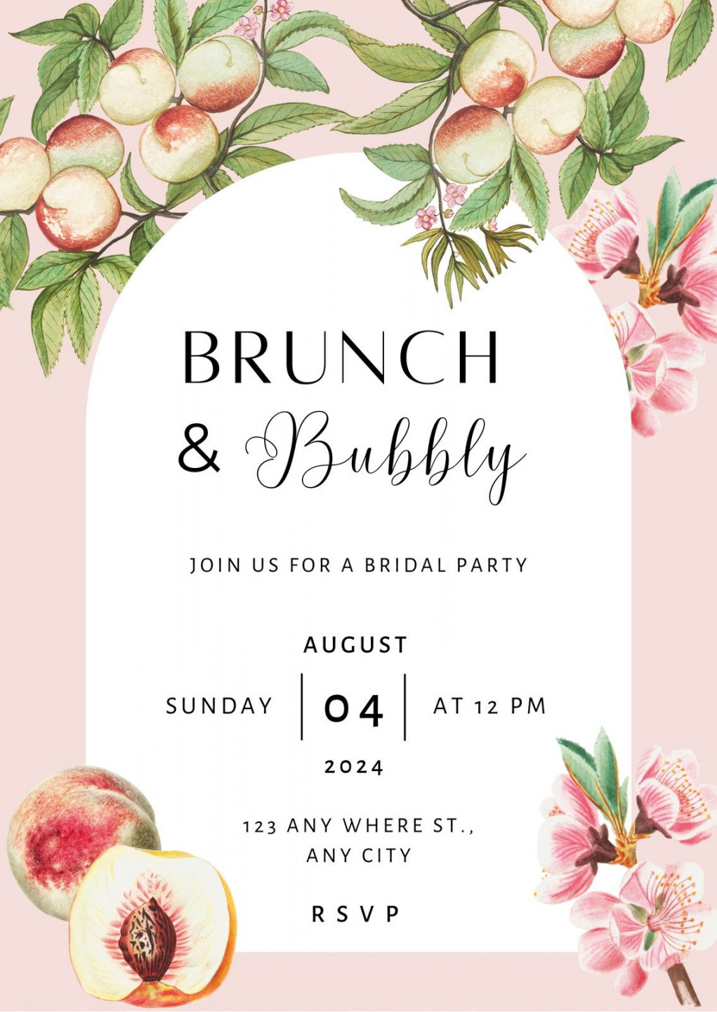 Free custom printable brunch invitation templates  Canva