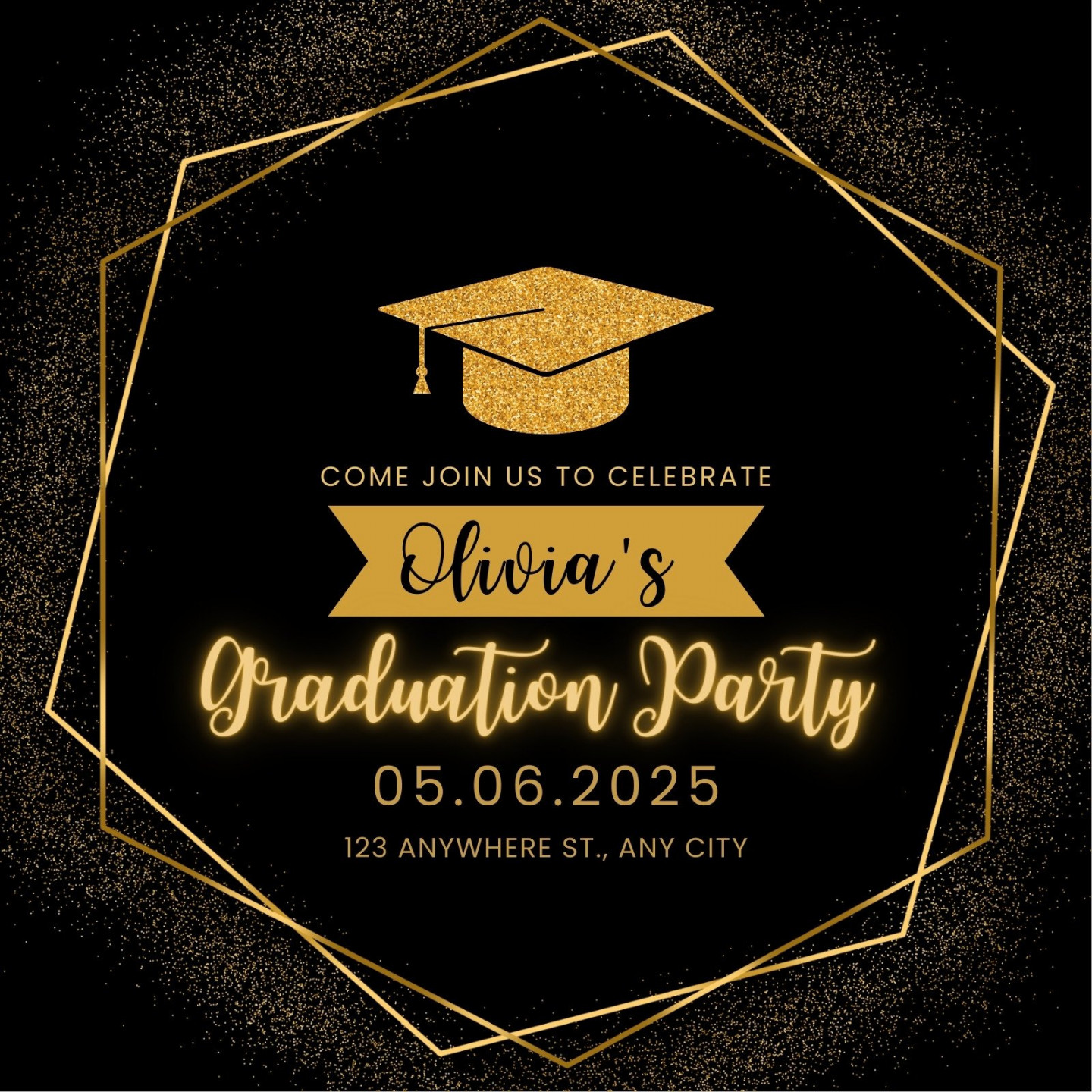 Free custom printable graduation invitation templates  Canva