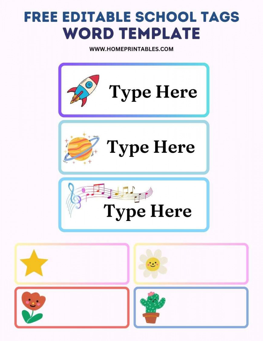 Free Editable School Labels & Tags  Best Printable Templates!