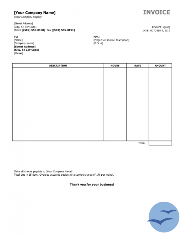 Free Invoice Templates Download - All Formats and Industries