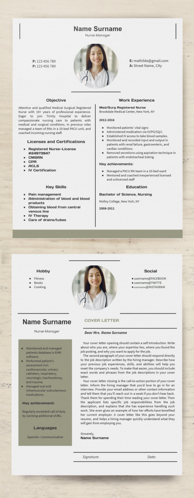 Free Nurse Resume Template In Google Docs