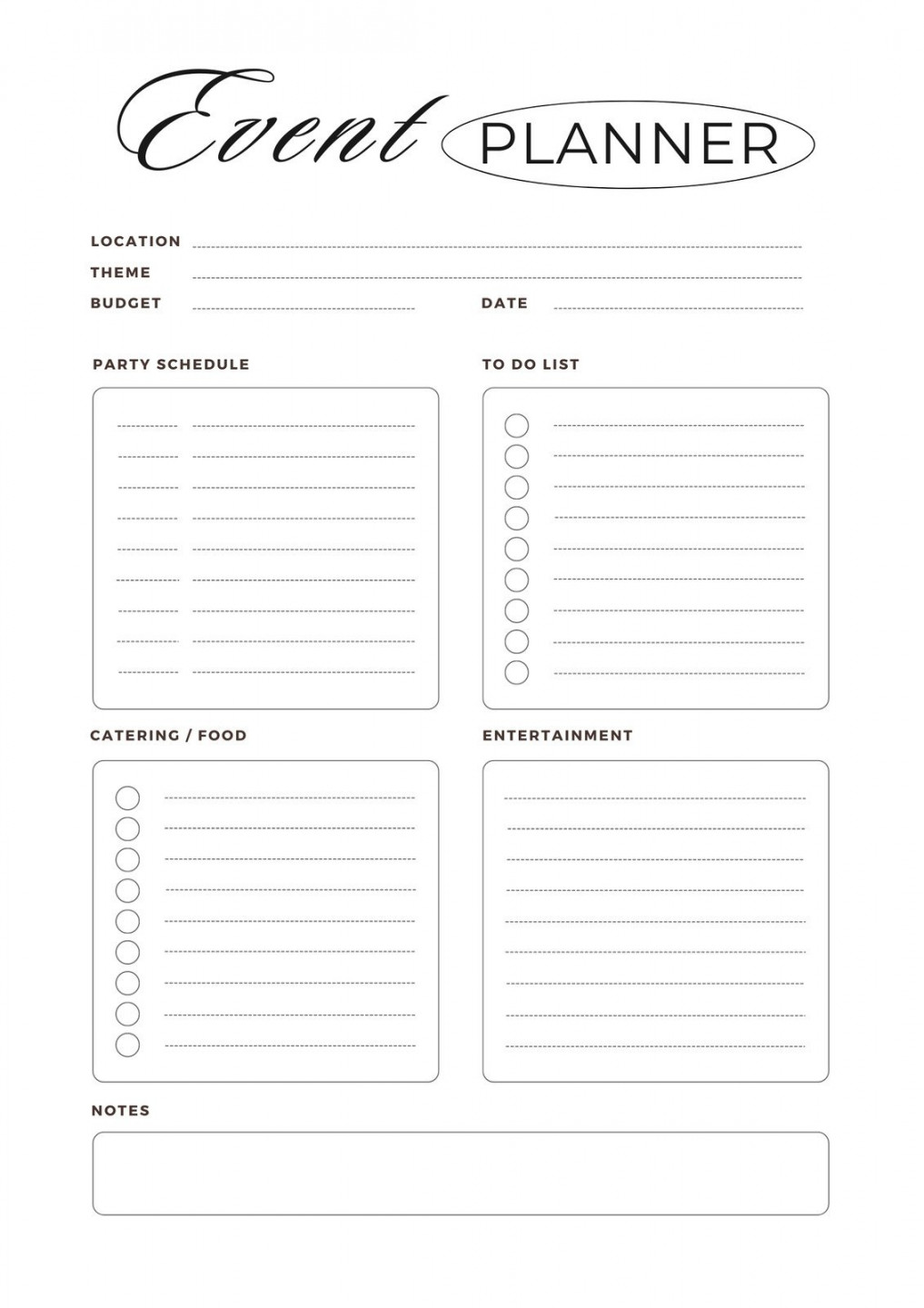 Free party planner templates to customize and print  Canva