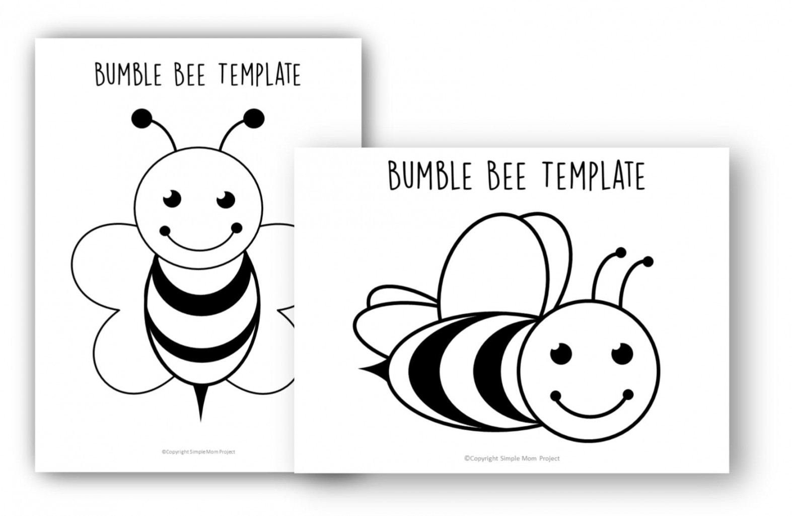 Free Printable Bee Templates  Bee template, Bee printables, Bee