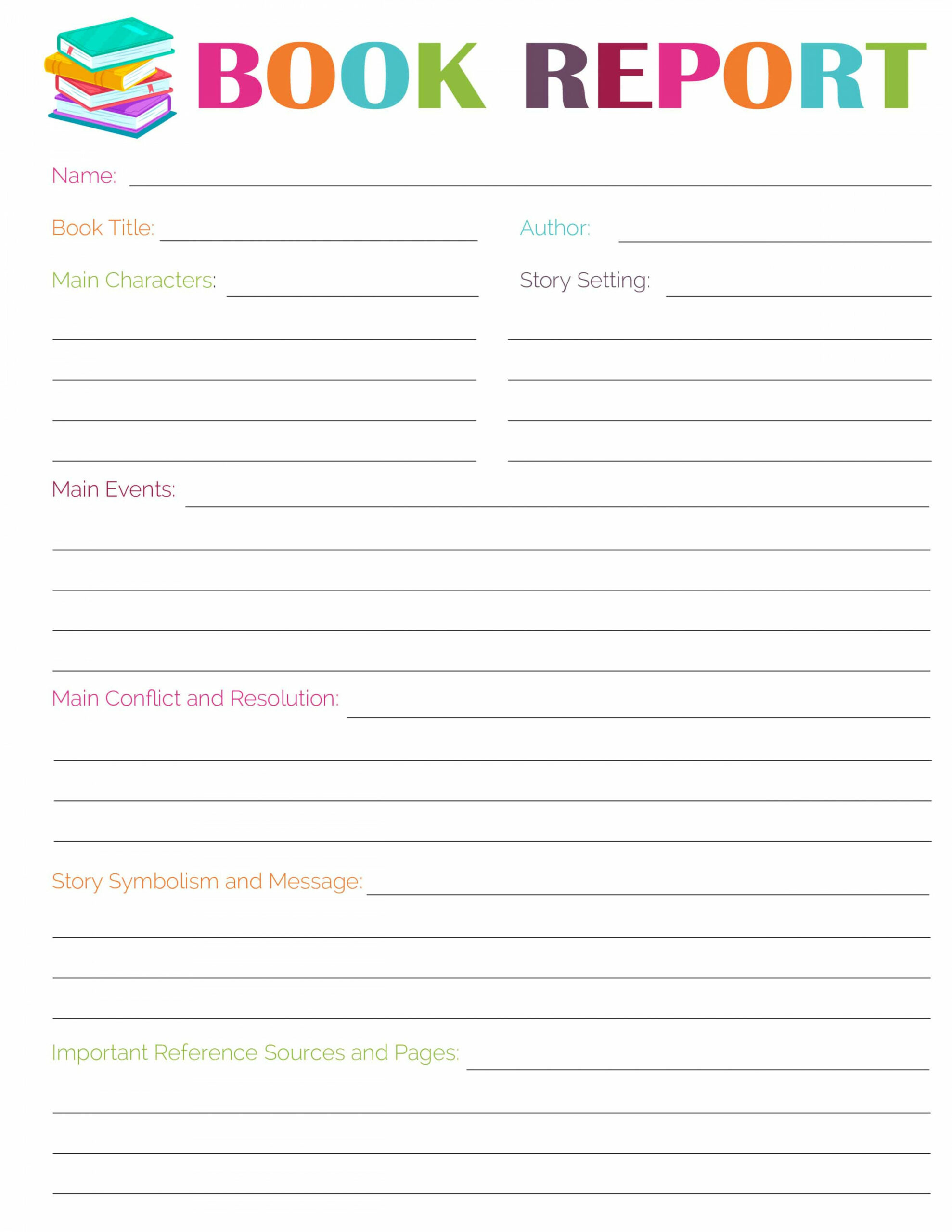 Free Printable Book Report Templates - Freebie Finding Mom