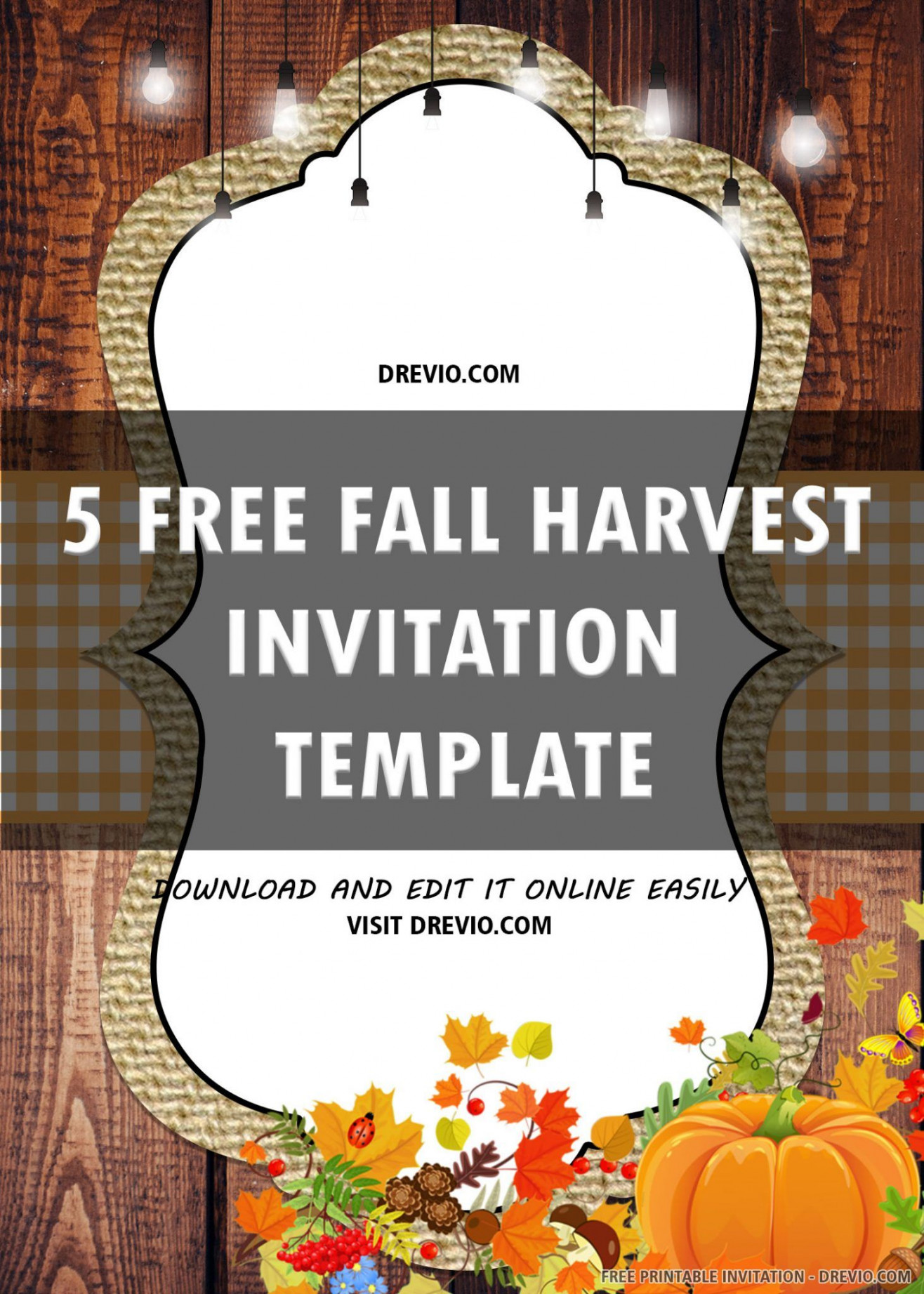 FREE PRINTABLE) Fall Harvest Festival for Birthday Invitation