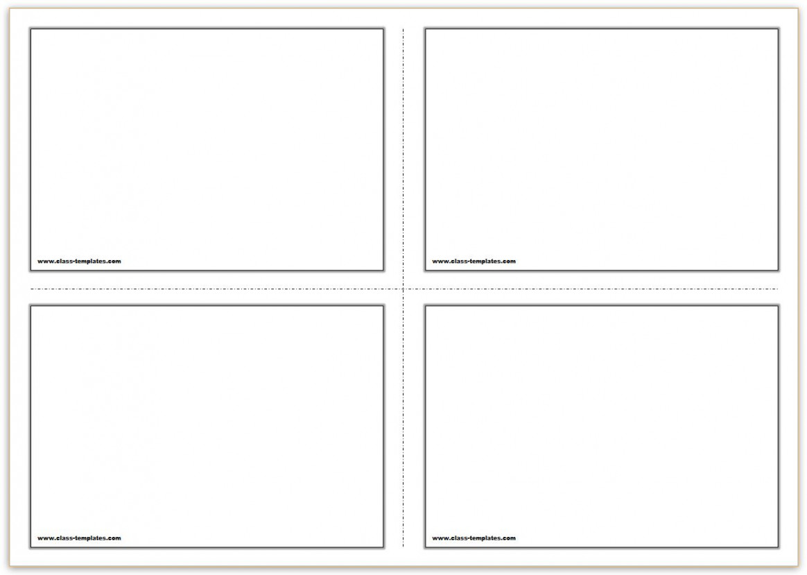 Free Printable Flash Cards Template