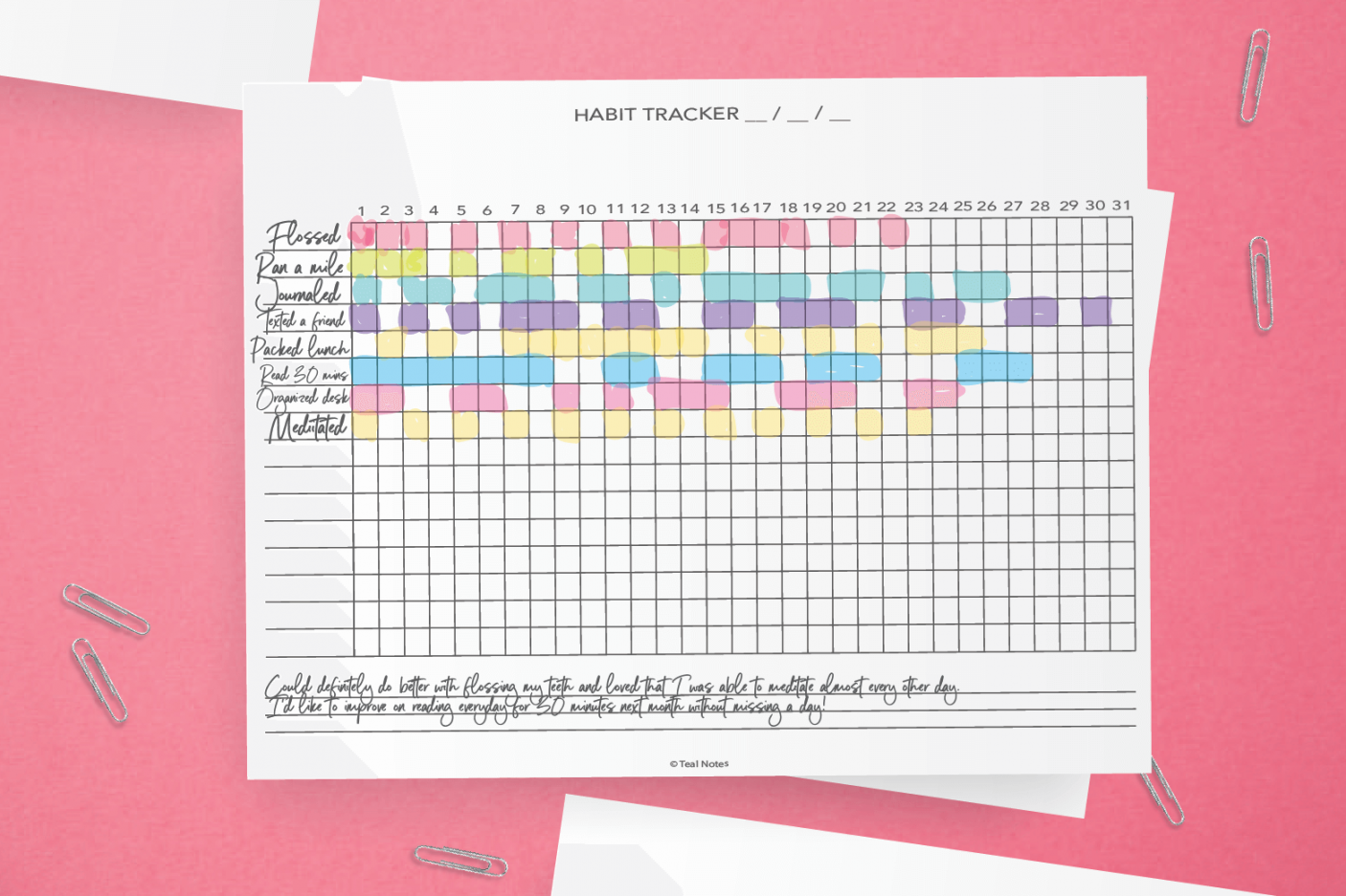 FREE Printable Habit Tracker PDF: The Ultimate Habit Tracker Guide