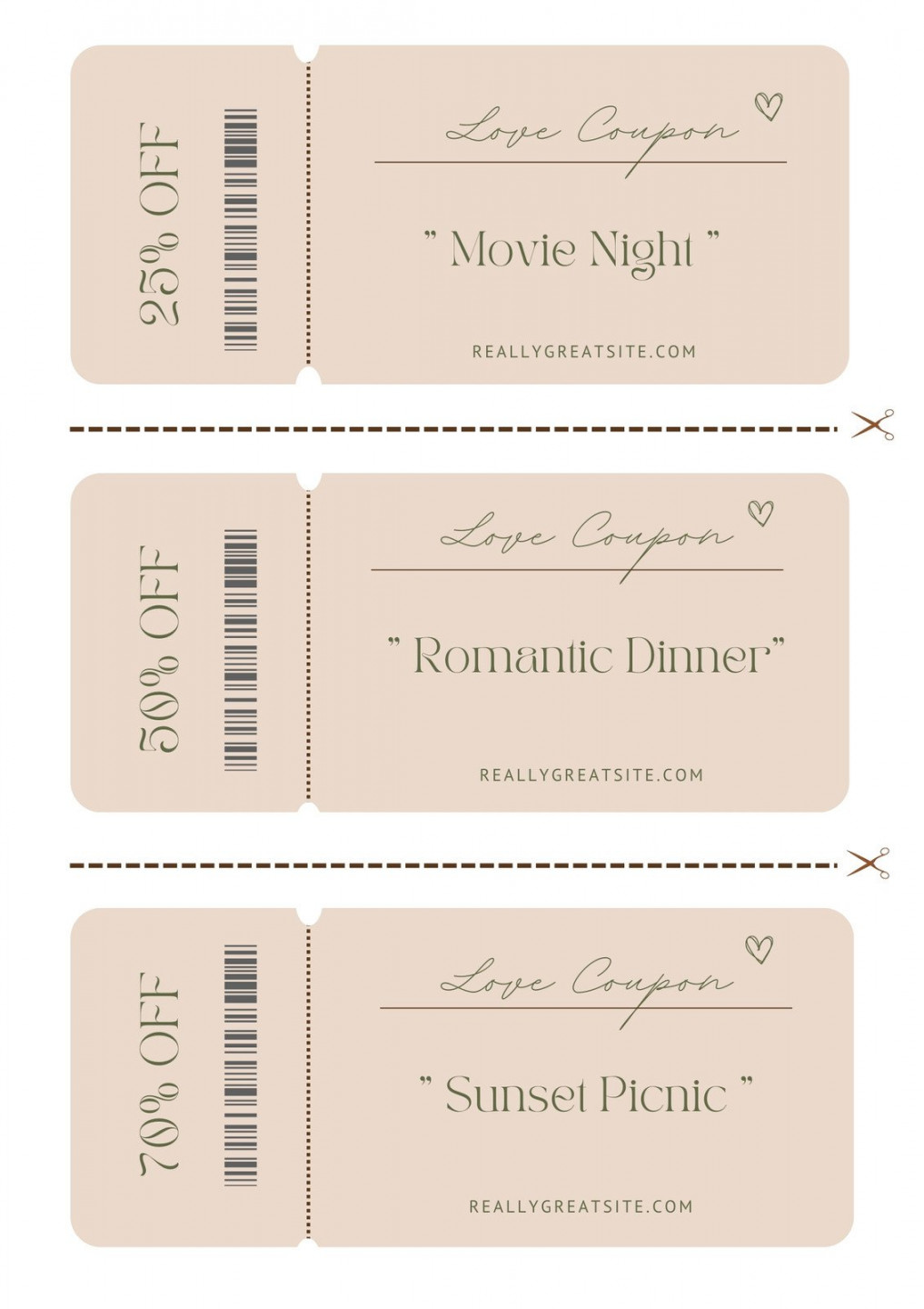 Free printable love coupon templates  Canva