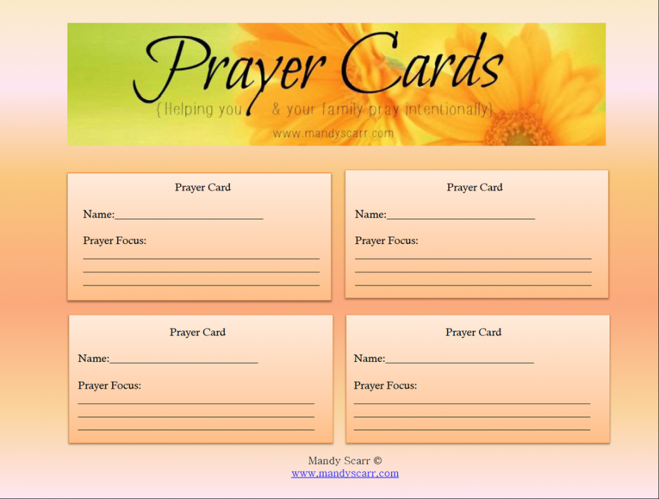 Free Printable Prayer Card Template - Printable Templates Free