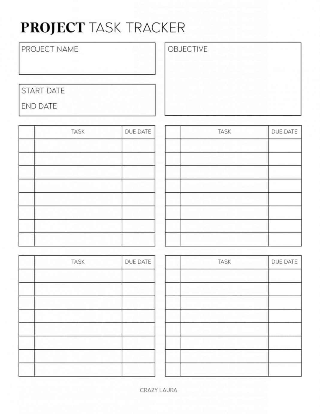 Free Project Planner Printable & Overview PDF Sheets  Project