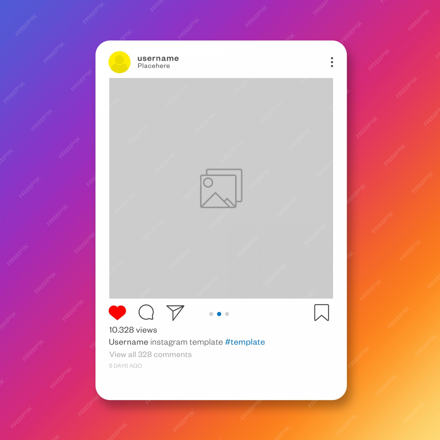 Free PSD  Social media instagram post template