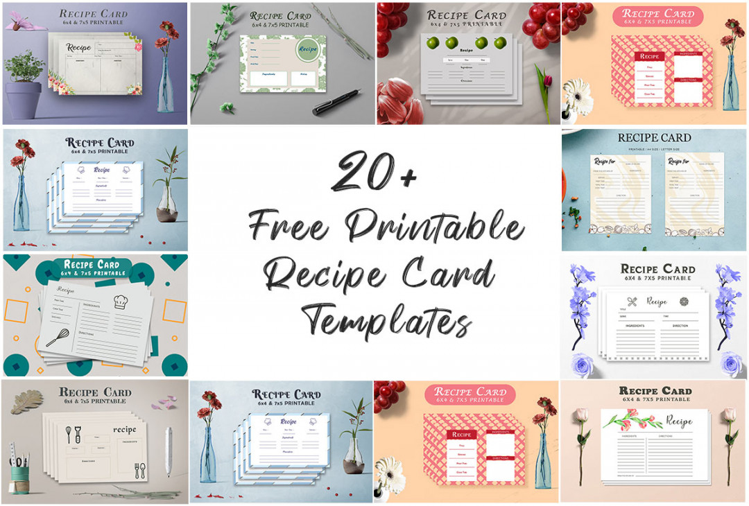 + Free Recipe Cards Printable: Easy Cooking Templates