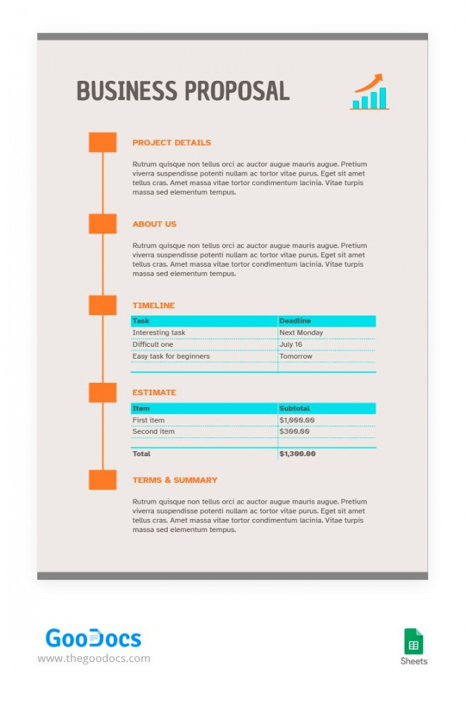 Free Simple Outline Business Proposal Template In Google Docs