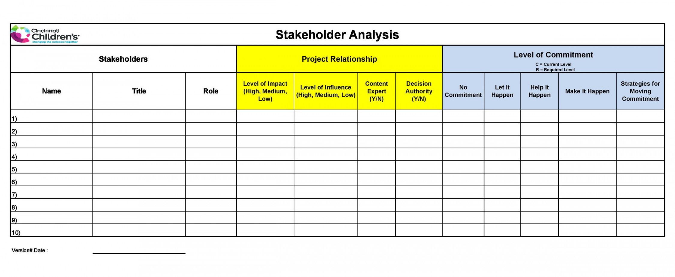 Free Stakeholder Analysis Templates (Excel & Word) ᐅ TemplateLab