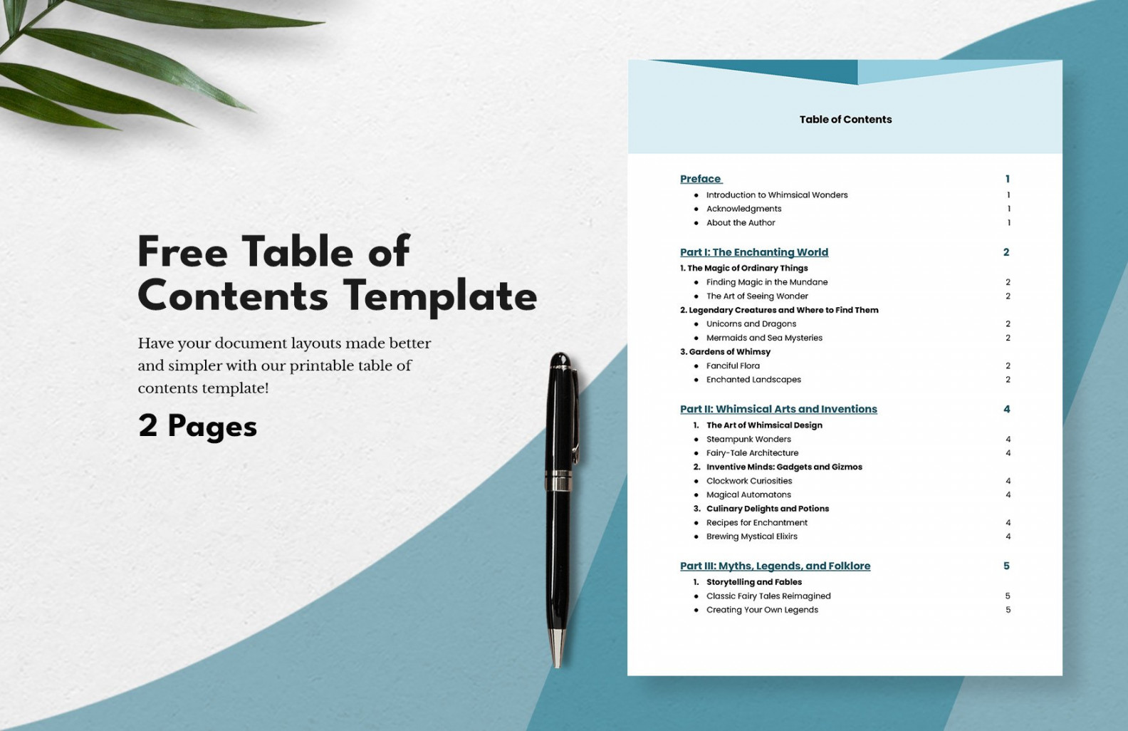 FREE Table of Content Template - Download in Word, Google Docs