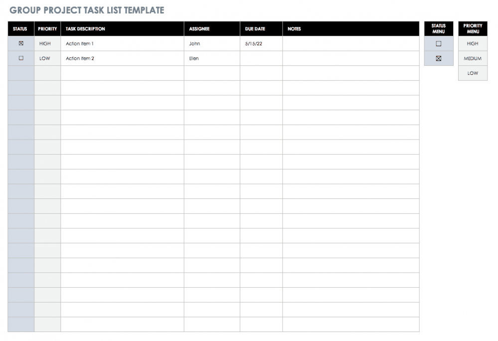 + Free Task and Checklist Templates  Smartsheet