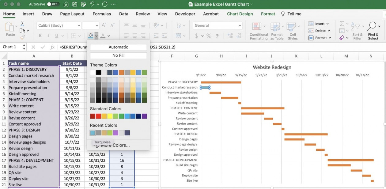 Free Template] Create a Simple Gantt Chart in Excel