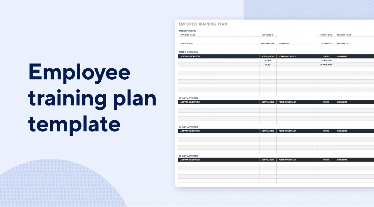 Free Training Plan Templates for Business Use  Smartsheet