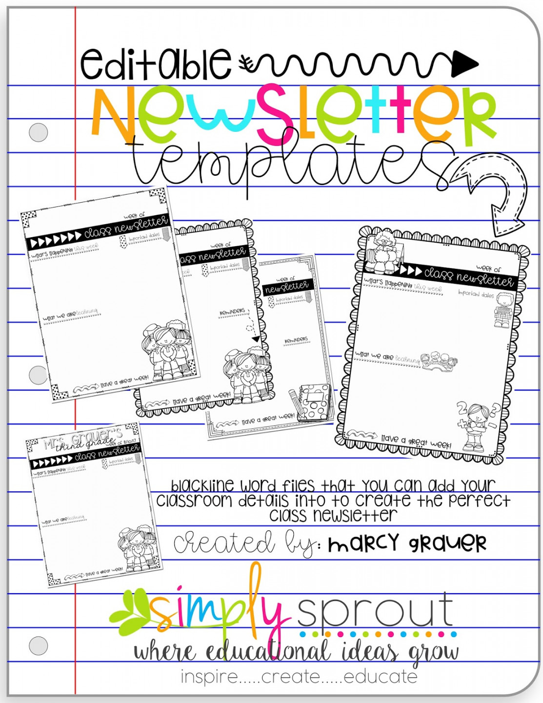 Get back to school ready with editable newsletter templates