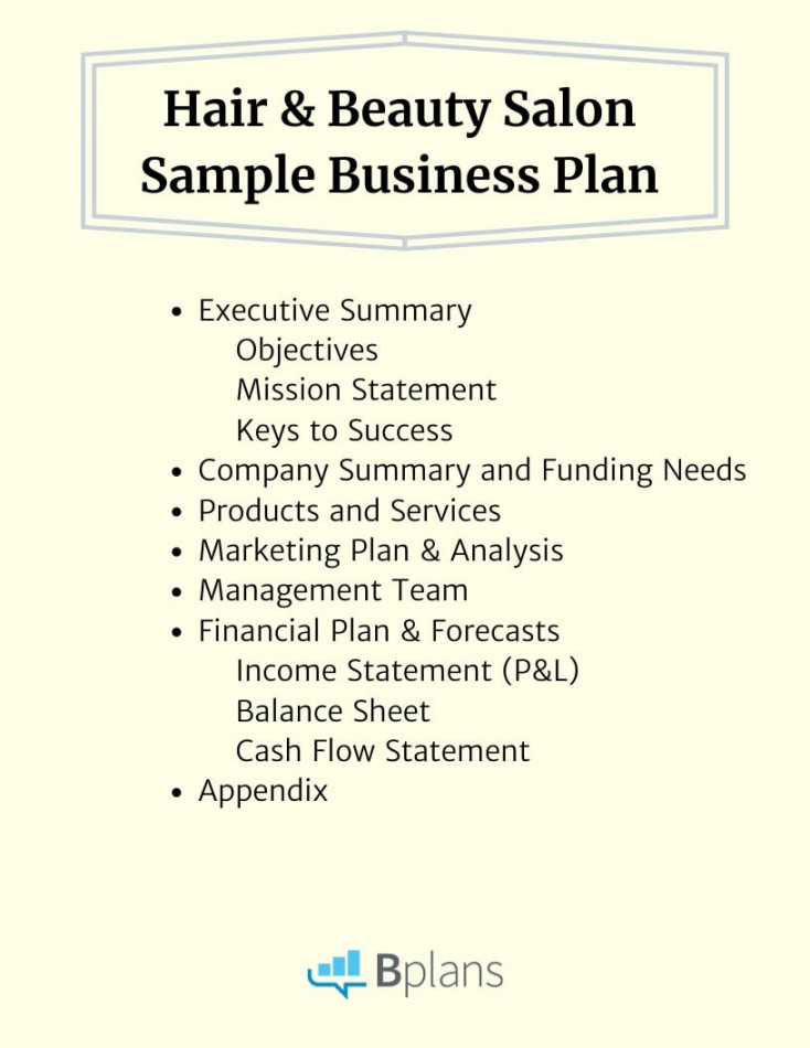 Hair and Beauty Salon Sample Business Plan