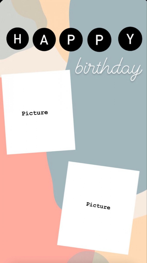 Happy birthday Instagram story template  Happy birthday template